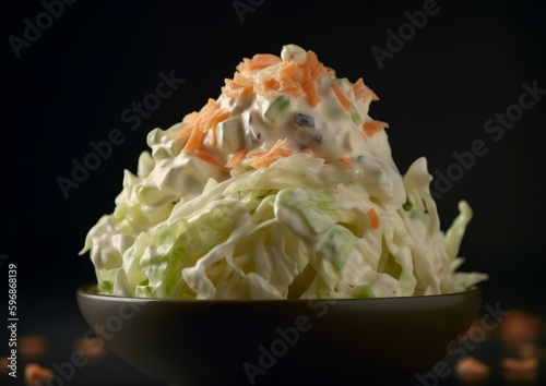 coleslaw with creamy mayonnaise and crisp celery