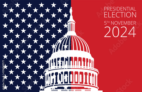 USA election 2024 vector background