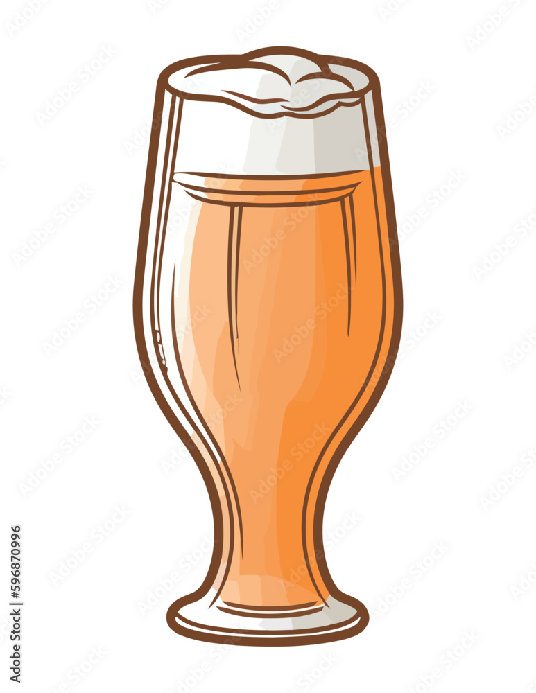 beer in glass with foam beer in glass with foam