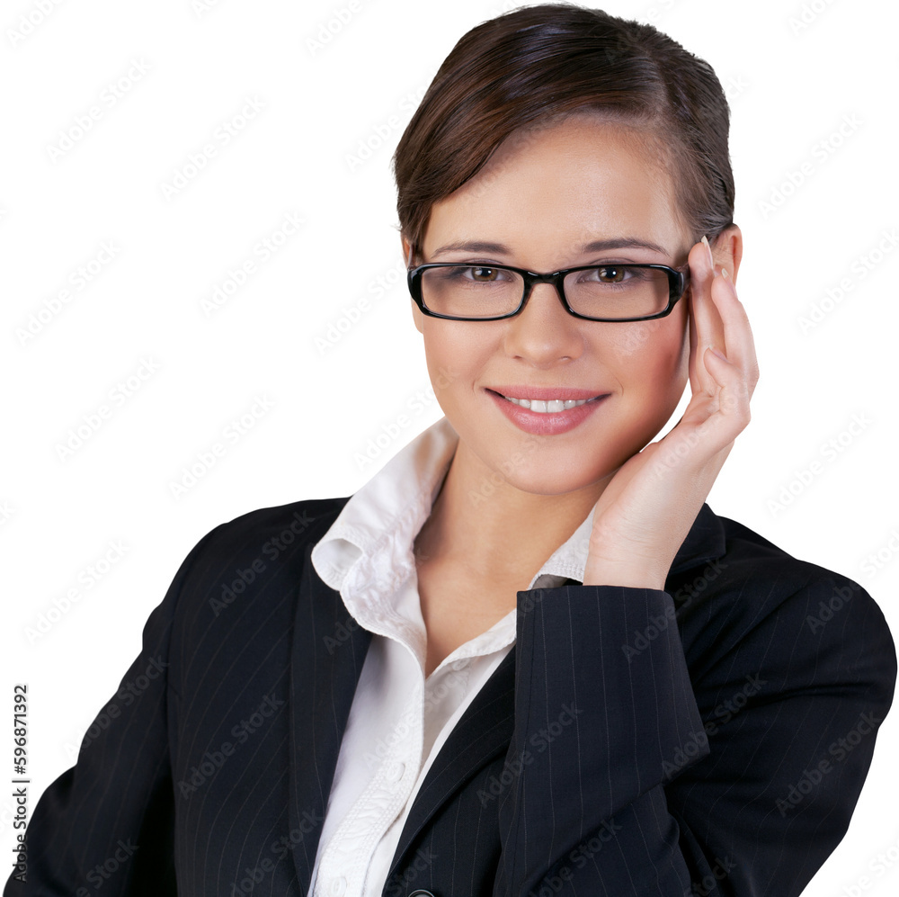 Young Businesswoman with Glasses - Isolated