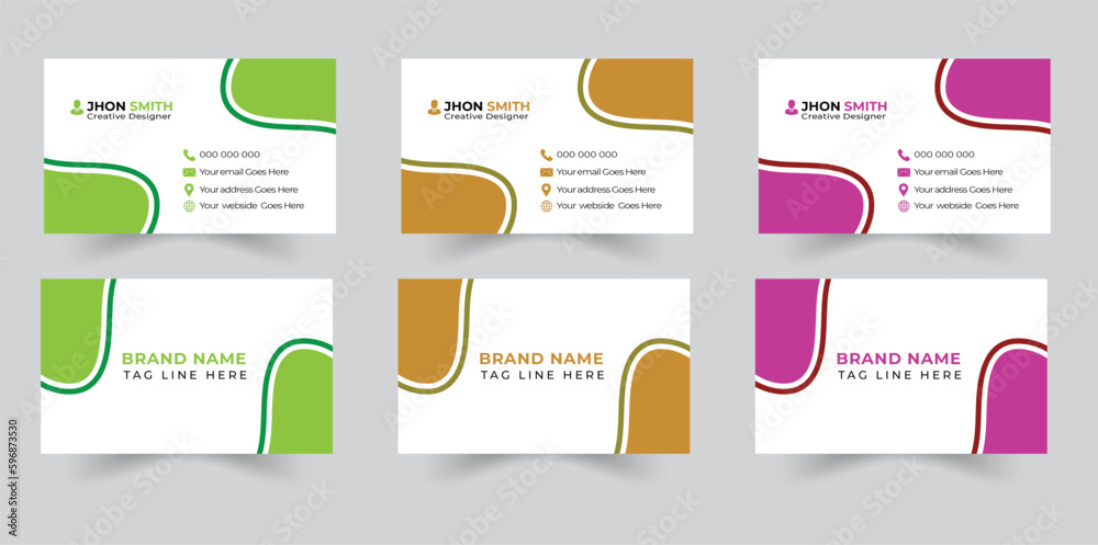 Business card design free Free vector elegant business card modern and clean professional business card template