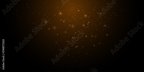 Shiny particle effect. Vector sparkles on a black background. Christmas light effect. Shiny magical dust particles. Sparks of dust and stars shine with a special light.