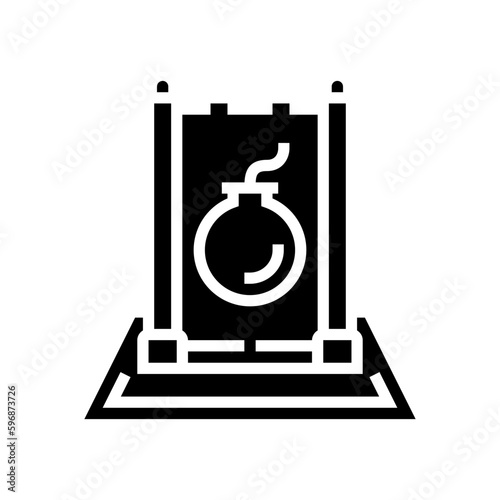 stratego board game glyph icon vector illustration