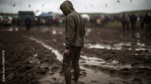 people muddy in the catastrophe, generative ai