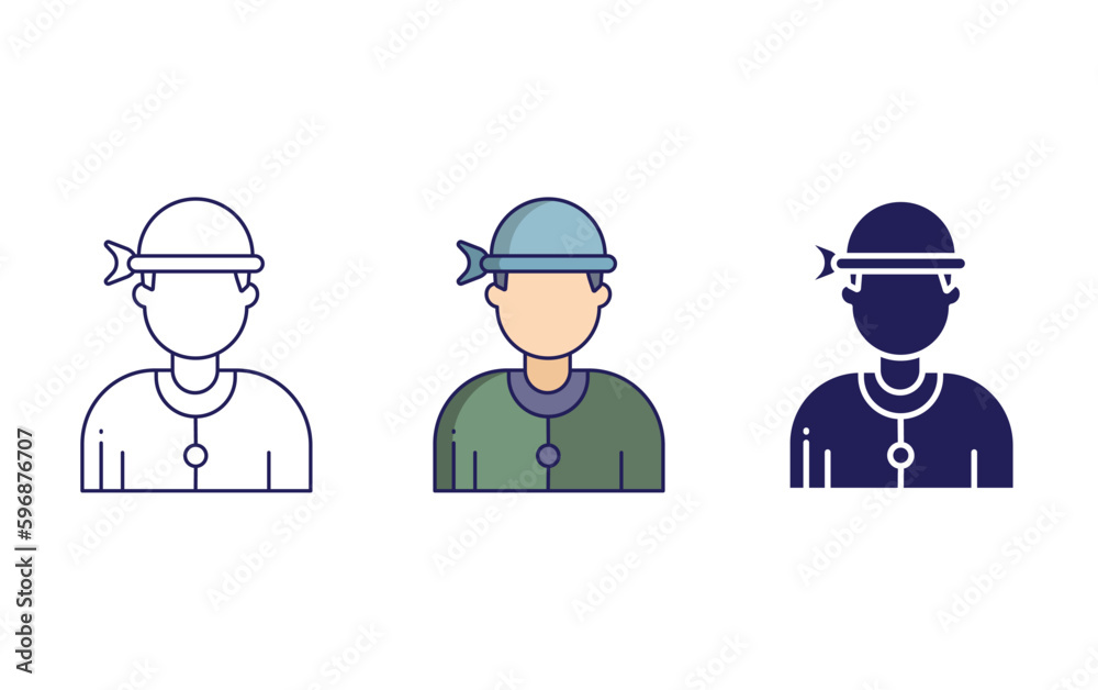 Fototapeta premium Sailor vector icon