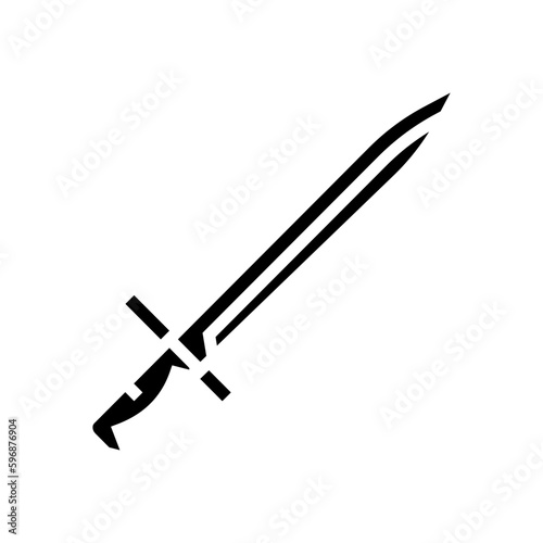 bayonet weapon war glyph icon vector illustration
