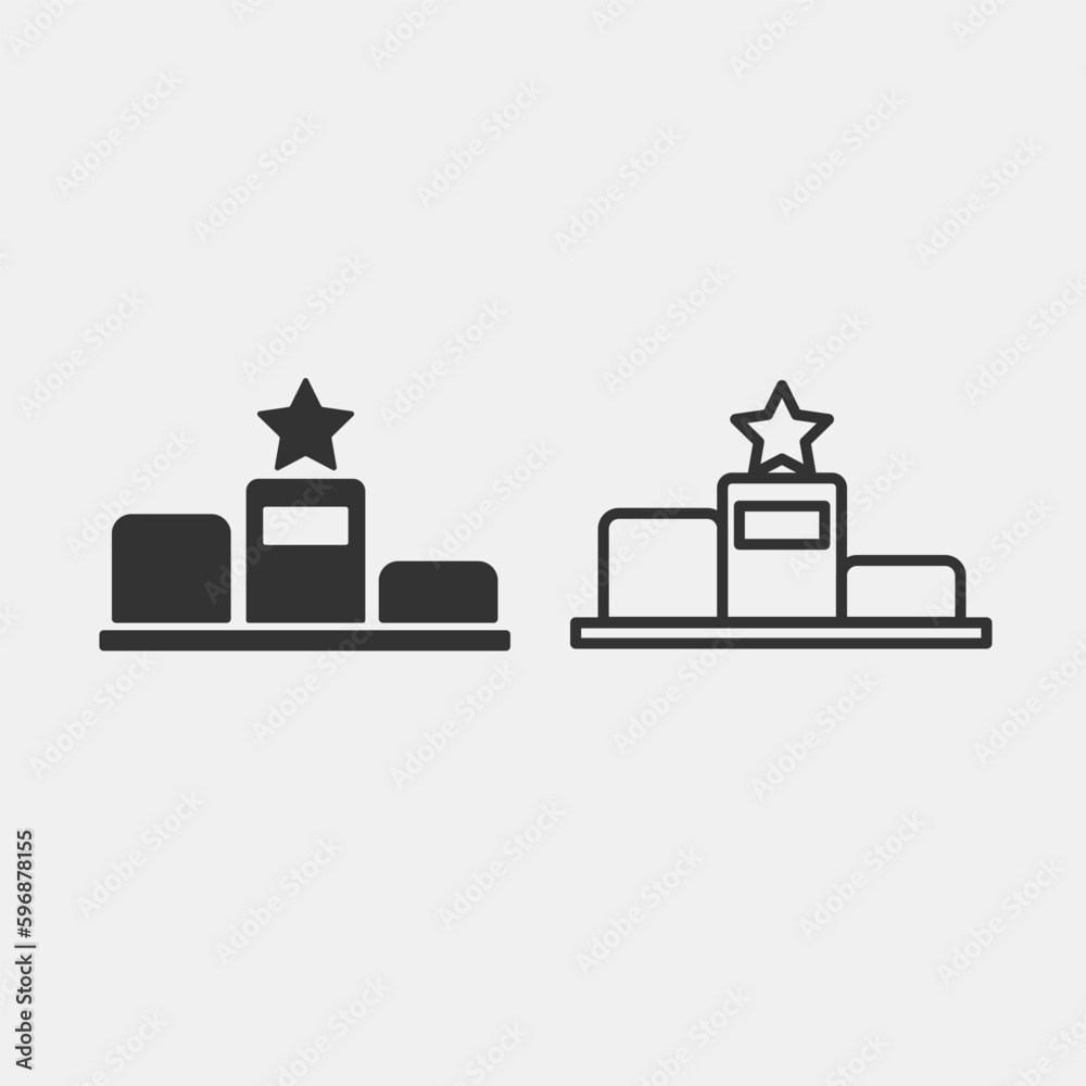 Ranking vector icon illustration sign Ranking vector icon illustration sign