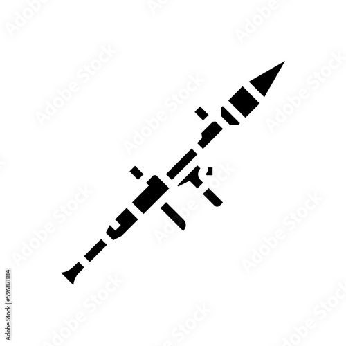 rocket launcher weapon war glyph icon vector illustration photo