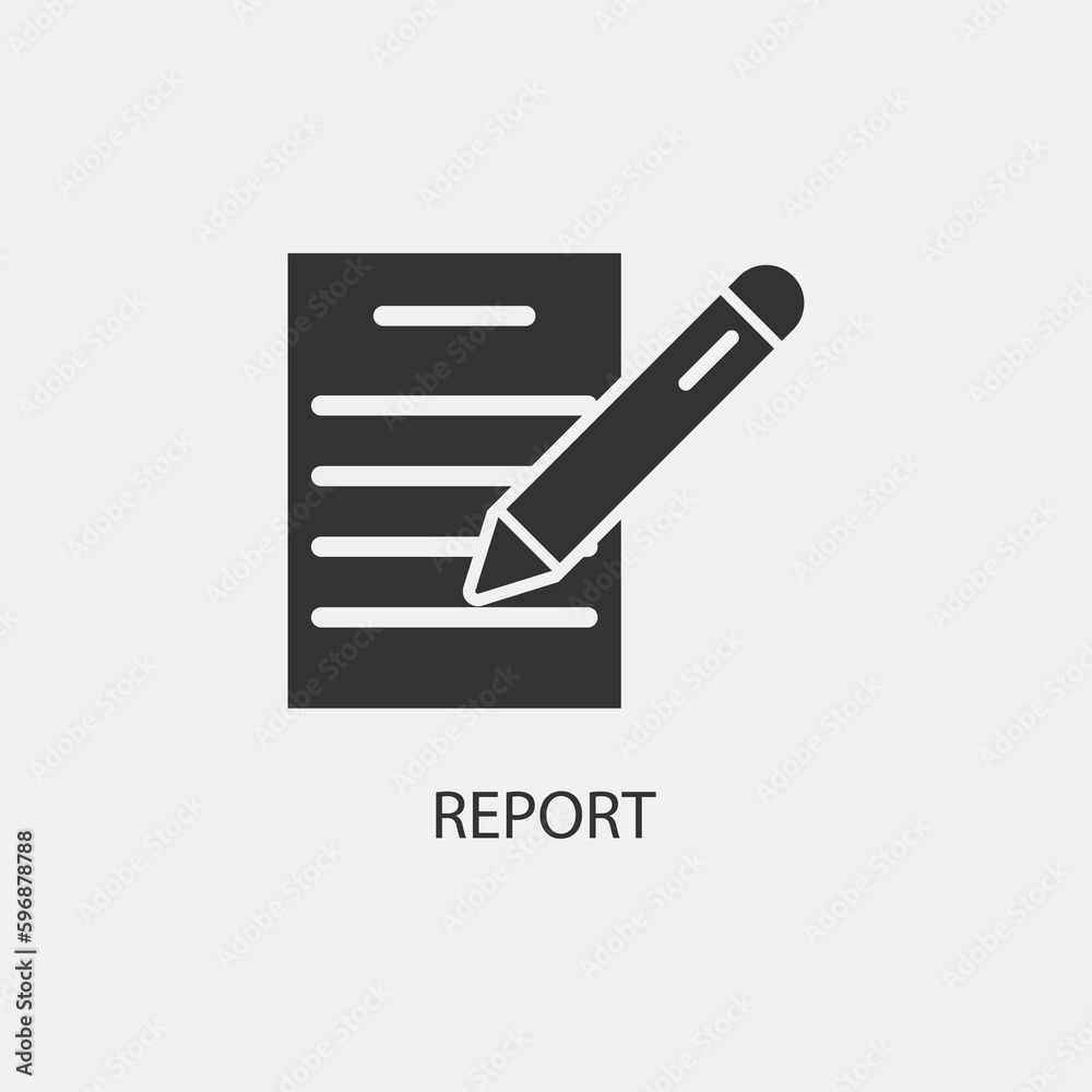 Report vector icon illustration sign Report vector icon illustration sign