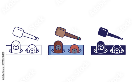 Whack a mole vector icon