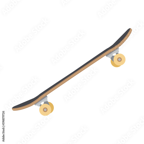Side view of an isolated skateboard icon Vector
