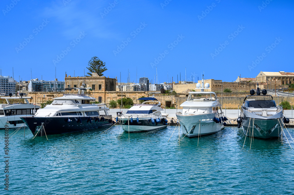 Yachts in marina of La Valetta