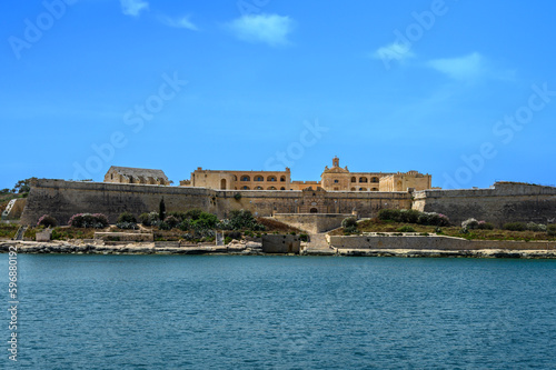 Fototapeta Naklejka Na Ścianę i Meble -  Landscape of La Valetta in Malta.
