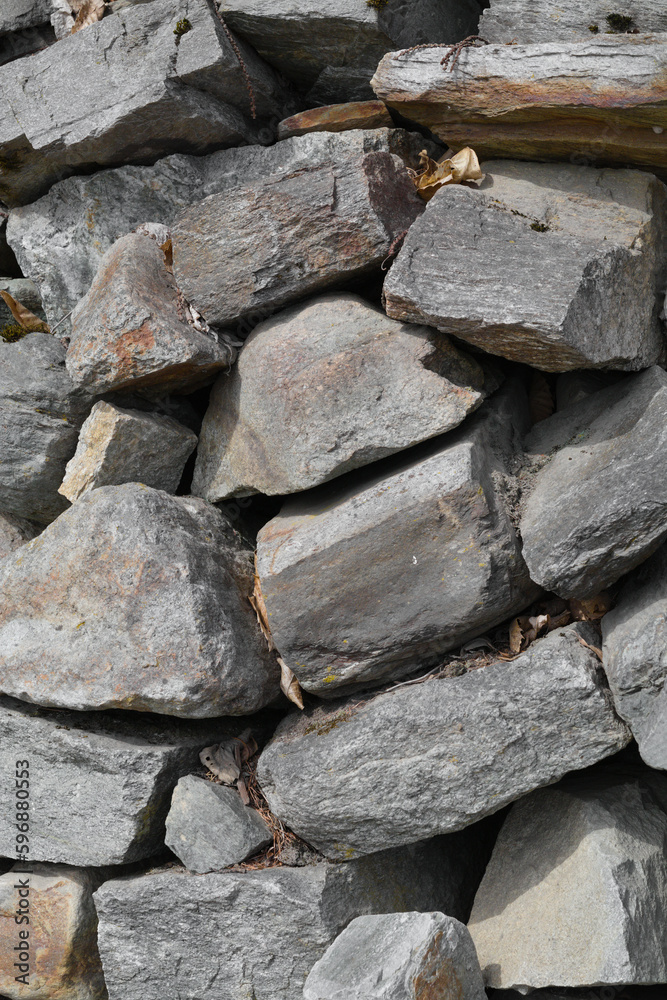 Close-up stack of natural stone Close-up stack of natural stone