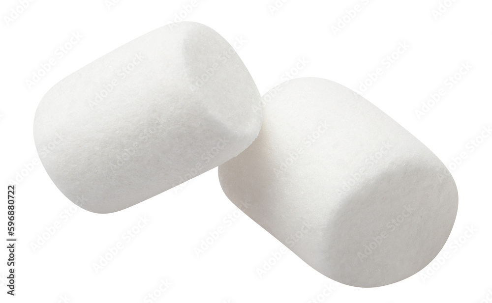 Two delicious marshmallows cut out Two delicious marshmallows cut out