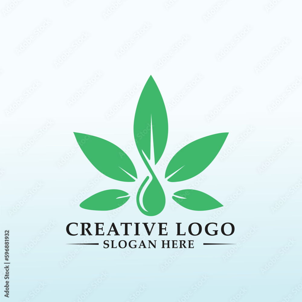 Cannabis Nursery vector logo design Cannabis Nursery vector logo design