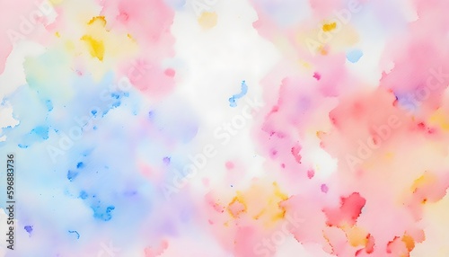 Bright Abstract watercolor drawing on a paper image. Watercolor background for textured backgrounds and web banners design. Generative AI