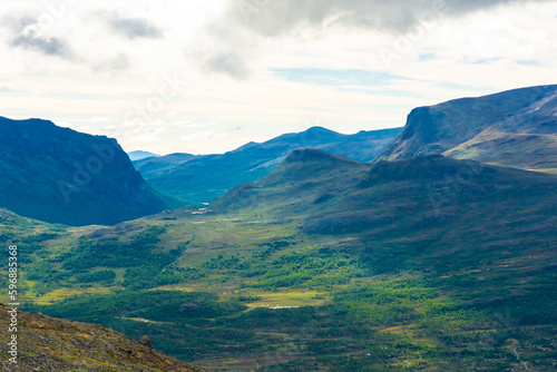 Beautiful landscape of Jotunheimen National Park from the Besseggen  Ridge  Norway