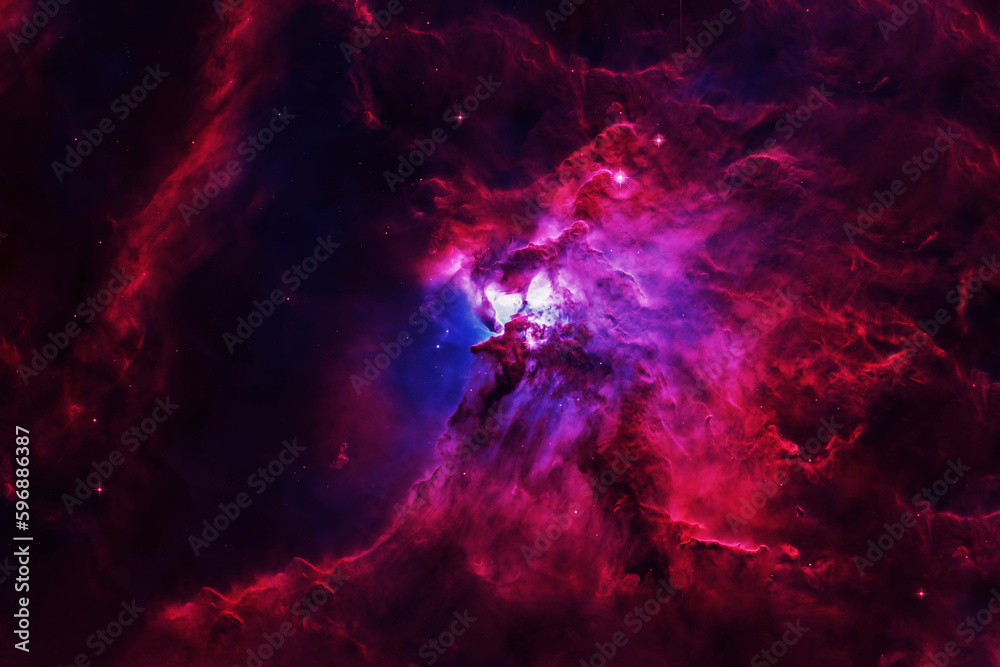 A bright, beautiful cosmic nebula. Elements of this image furnished NASA.