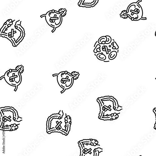 cancer breast health medical vector seamless pattern