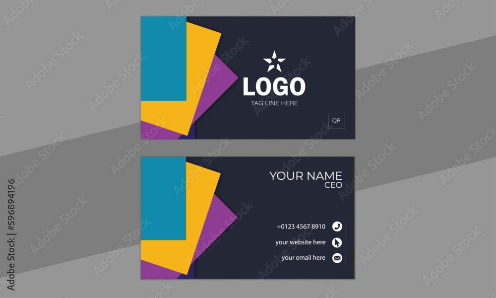 unique design, business card, cool color, smart design