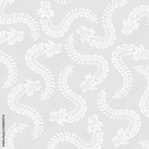 Azteca dragon, mexican style, pattern