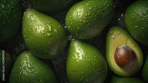 Illustration of avocados.