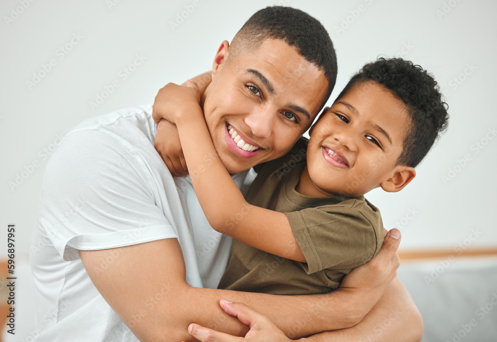 A bond thatll never break. Shot of a young father and son spending time together at home. A bond thatll never break. Shot of a young father and son spending time together at home.