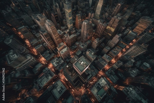 City in the sky. Generative AI © Elowen