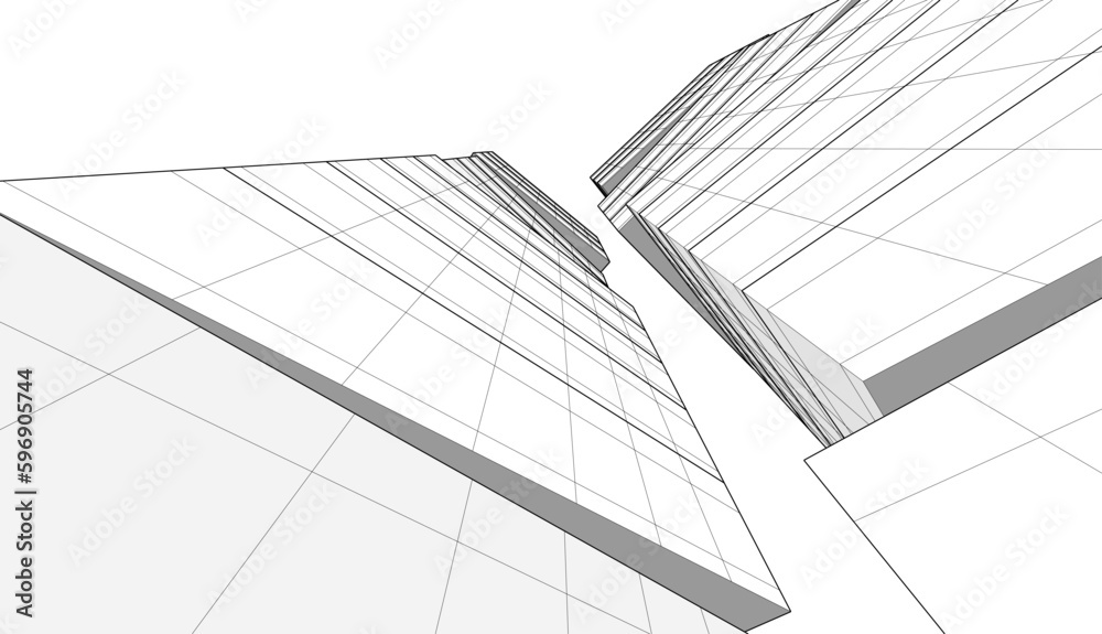 Abstract modern architecture vector illustration Abstract modern architecture vector illustration