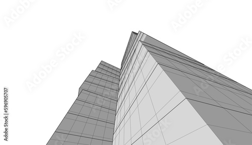 Abstract modern architecture vector illustration