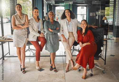 A happy day at work. Shot of a group of female designers at work.