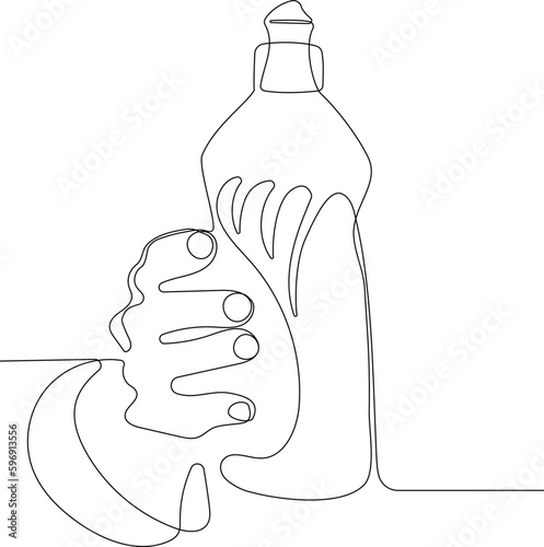 Home cleaning service landing page design concept, illustration of janitors with cleaning tools. Vector illustration