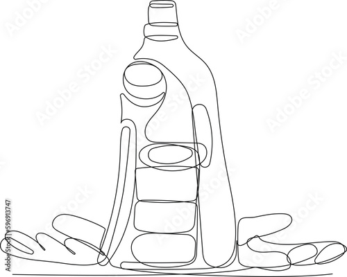 Home cleaning service landing page design concept, illustration of janitors with cleaning tools. Vector illustration
