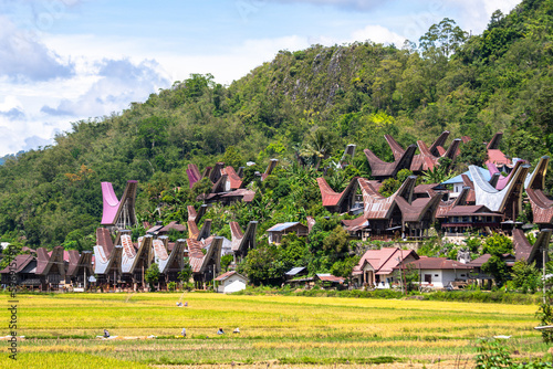 traditional village of tana toraja land, indonesia