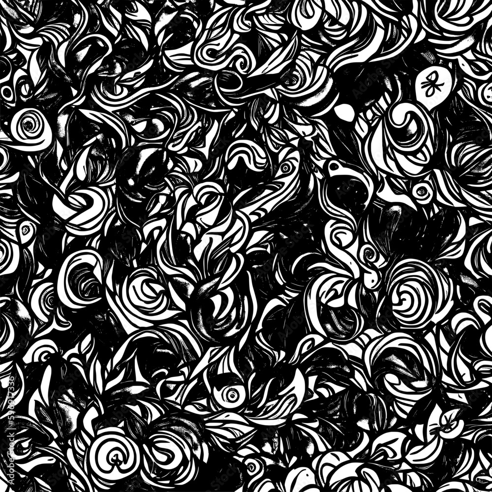 black and white seamless pattern