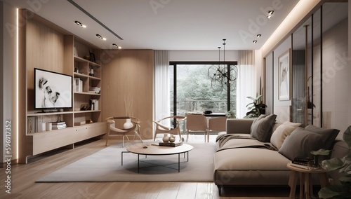Modern simplicity showcased in home interior design renderings