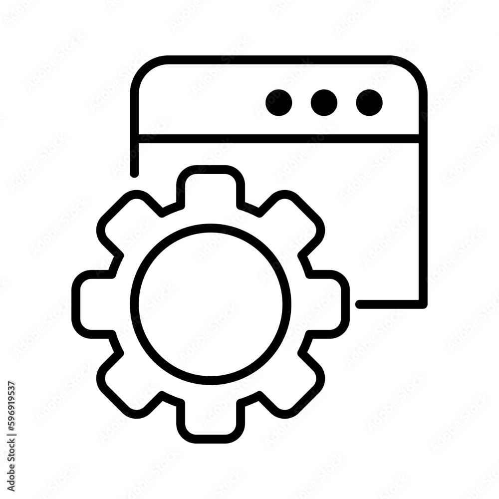 web setting automation outline icon vector illustration web setting automation outline icon vector illustration