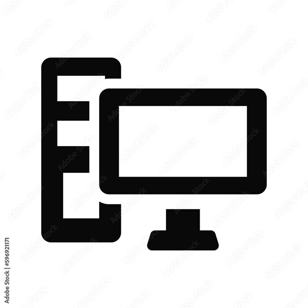 . pc glyph icon illustration vector graphic . pc glyph icon illustration vector graphic