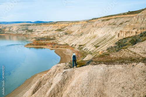 Obraz na plátně White bluff cliffs on Columbia River