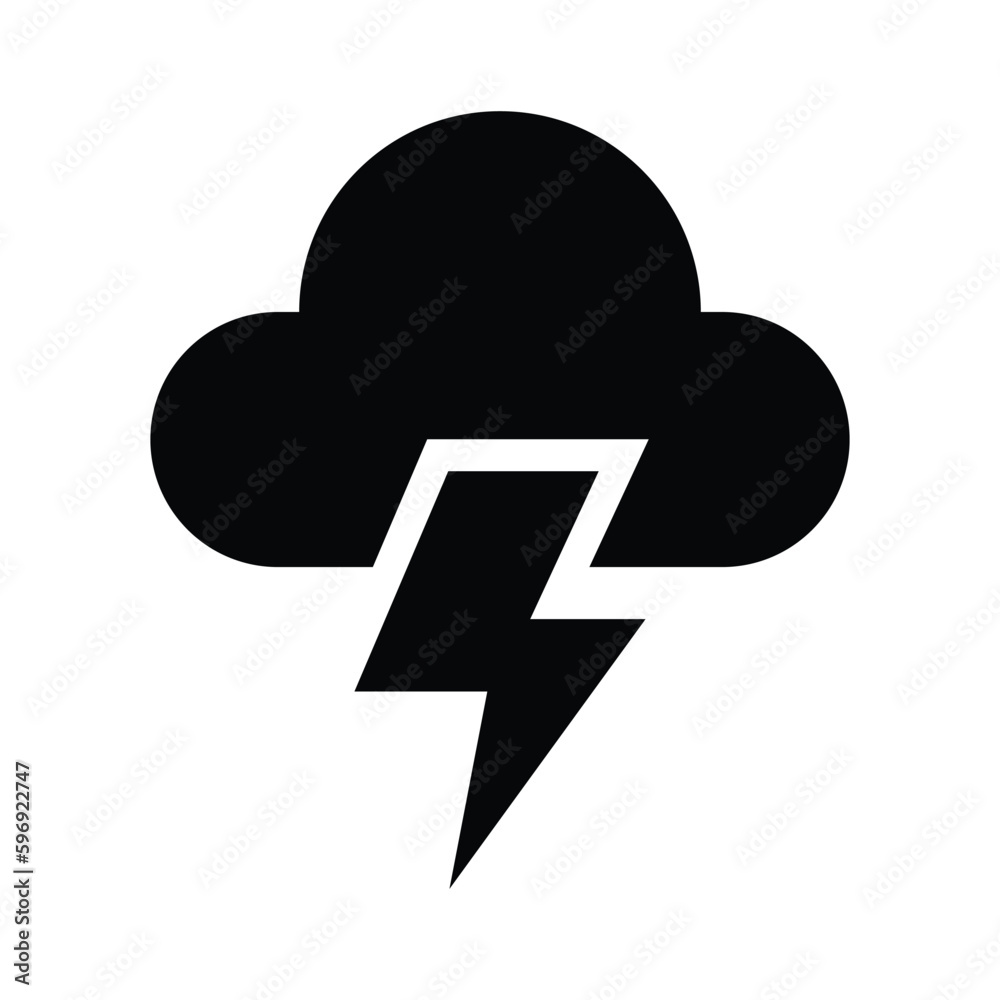 lightning glyph icon illustration vector graphic lightning glyph icon illustration vector graphic