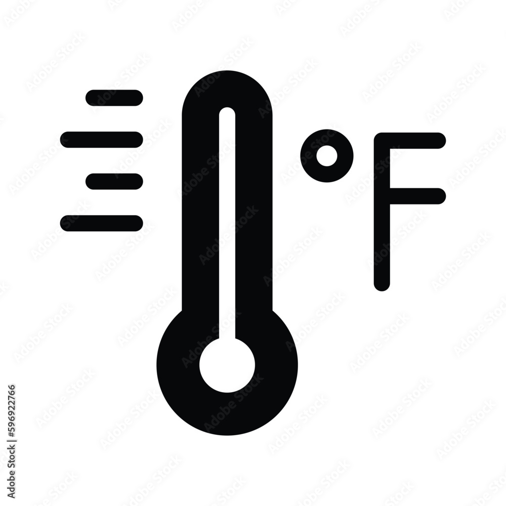 fahrenheit glyph icon illustration vector graphic fahrenheit glyph icon illustration vector graphic
