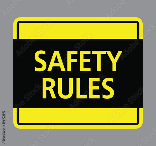 safety rules , health and safety first, vector illustrator