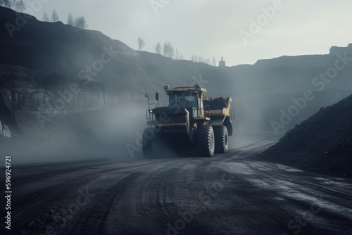 coal mining. Generative AI © Kishore Newton