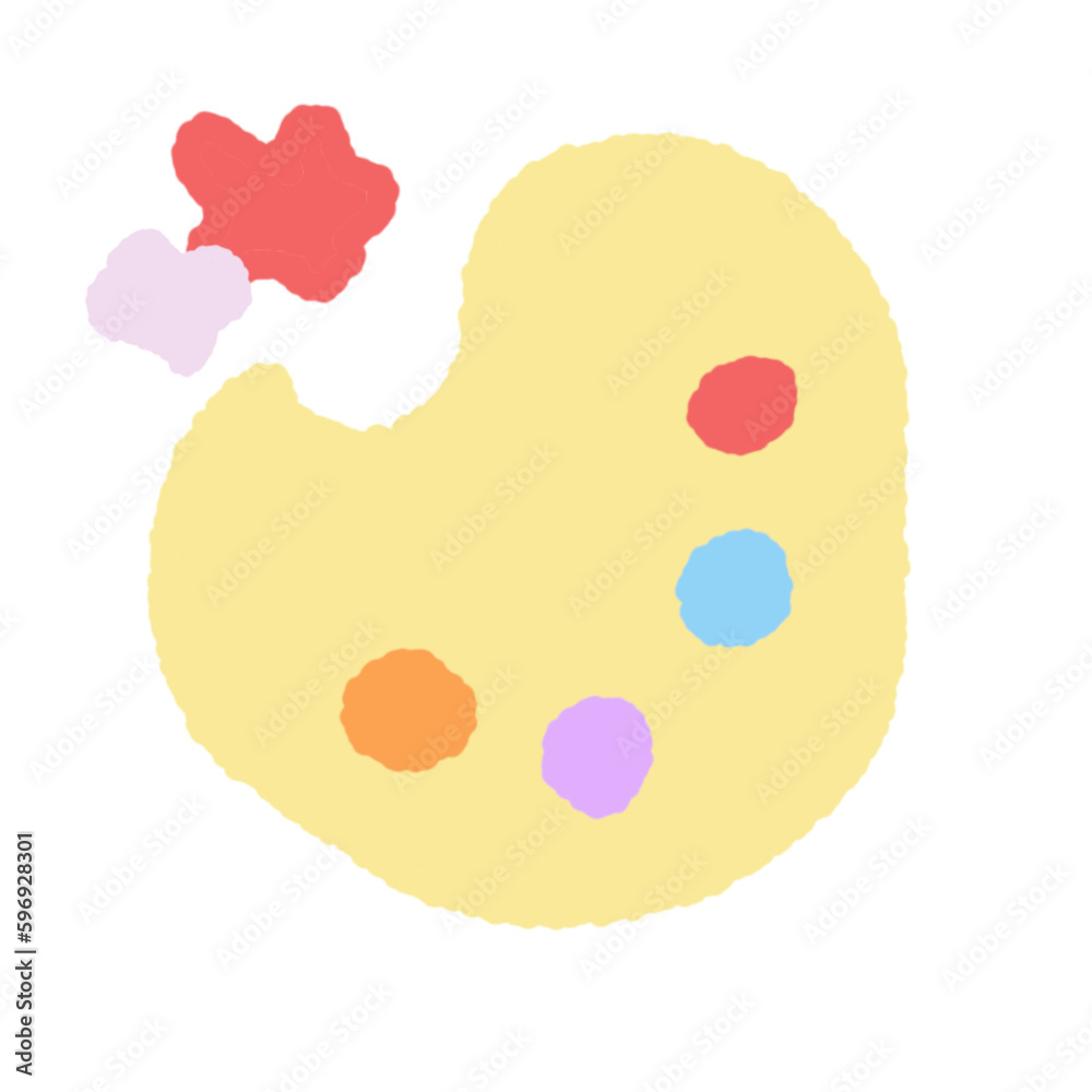 Cartoon elements pastel cute flower rabbit apple cloud milk bread egg hand drawn png 