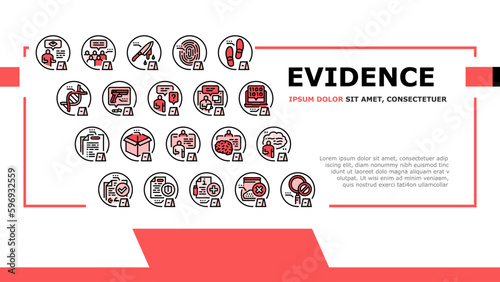 evidence crime police scene board landing header vector