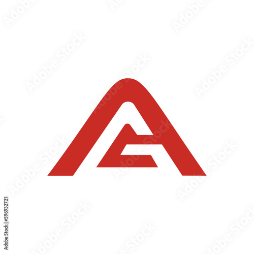 AG initials Triangle Logo Template abstract