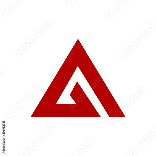 AG initials Triangle Logo Template abstract
