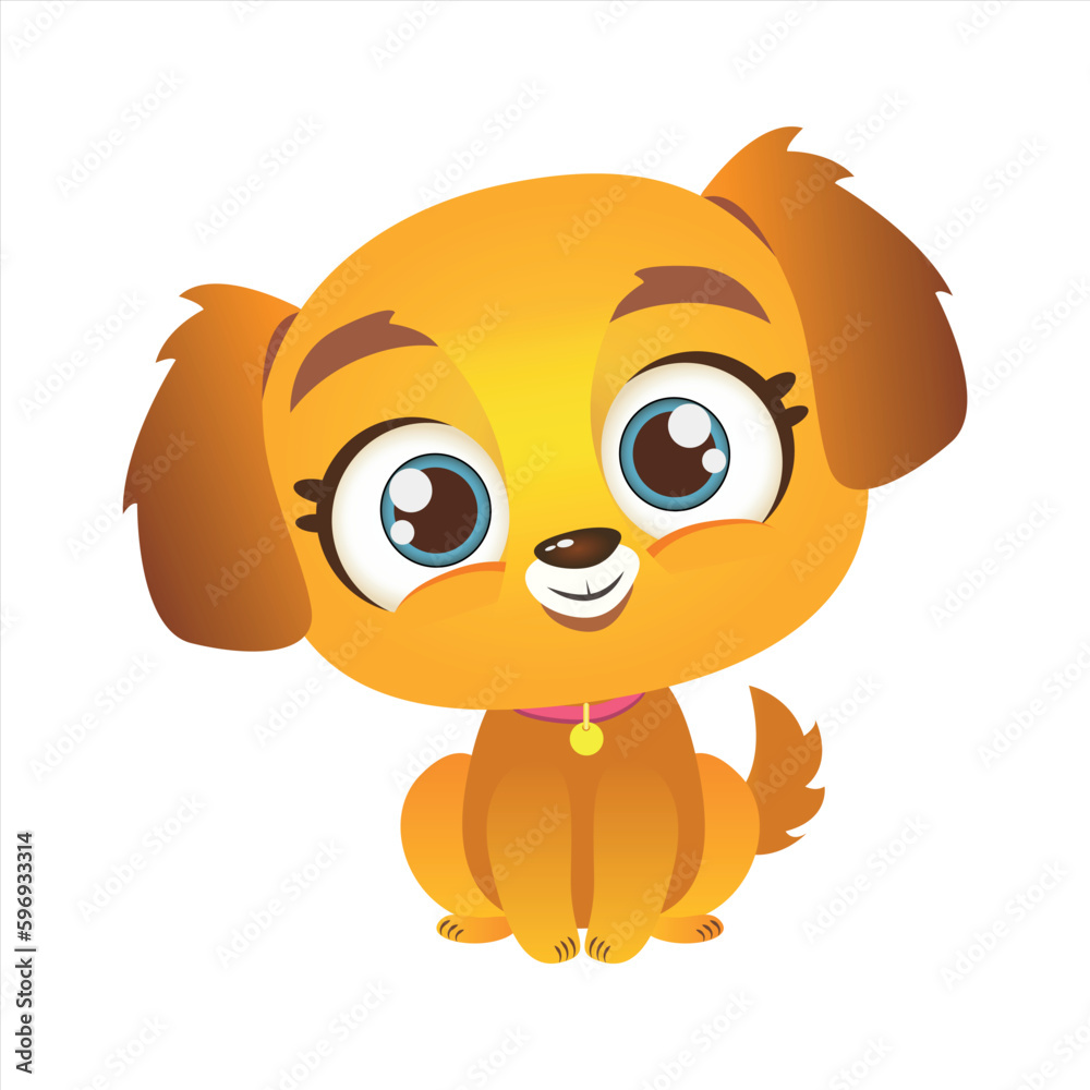 Cute baby dog vector illustration Cute baby dog vector illustration