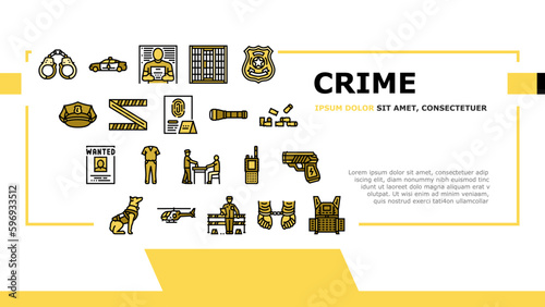 crime scene police evidence landing header vector